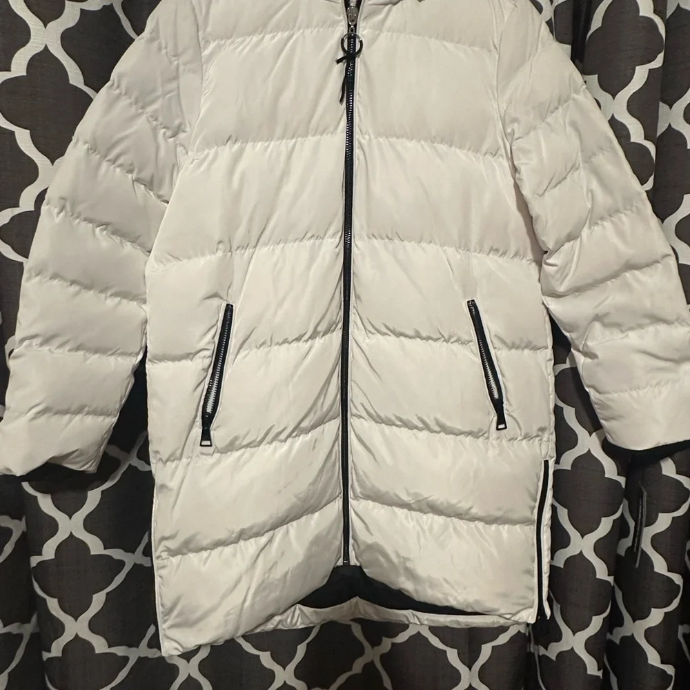 Karl Lagerfeld White Puffer Coat - Picture 3 of 4